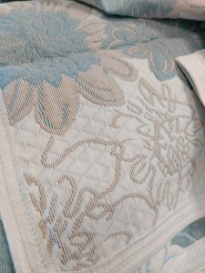 Narzuta żakardowa 200x220 Dalia niebieski/beż