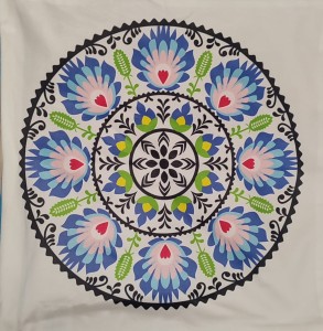 Poszewka ozdobna 40x40 łowicki wzór