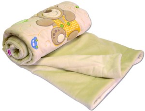 Kocyk dziecięcy pluszowy 75x100 Magic beżowy