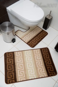 Dywanik łazienkowy 2-częściowe brązowy