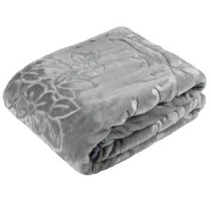 Koc akrylowy komplet na fotele i kanapę Elway tłoczony jasny szary 