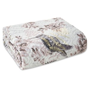 d91 Narzuta welurowa 200x220 Poly biały+beż