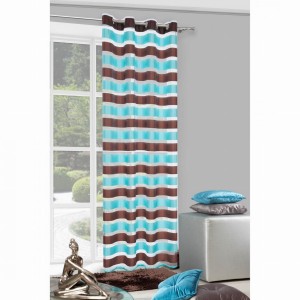 Zasłona 140x250 Eurofirany 180/1 turkus+brąz