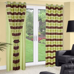 Zasłona 140x250 Eurofirany 180/2 zielony+brąz