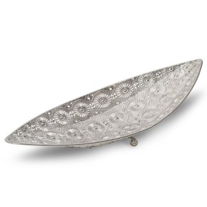 PATERA DEKORACYJNA AMELI (03) 46X16X9 CM SREBRNY