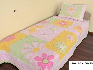 Narzuta 170x210 dziecięca kwiatuszki róż