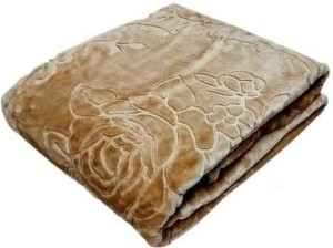 Koc akrylowy 160x210 Elway tłoczony miodowy