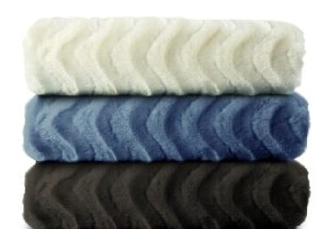 Narzuta pluszowa 220x210 Luxima fale brąz