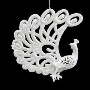 Ozdoba choinkowa Eurofirany paw 6 biały