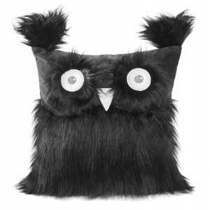 Poszewka włochacz Eurofirany 40x40 Louis czarny sowa