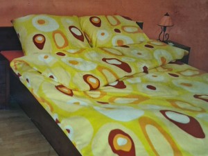 Pościel 160x200 flanelowa Matex bawełna żółty