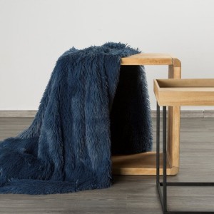 KOC NA FOTEL NARZUTA 70X160 D91 TIFANY 1 GRANATOWY