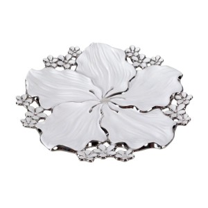 PATERA DEKORACYJNA SIENA (04) O 34 X 4 CM BIAŁY