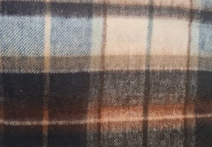 Koc biwakowy na biwak 160x200 krata brąz akryl