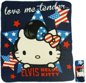 Koc dziecięcy 120x140 polarowy Hello Kitty Elvis love me tender