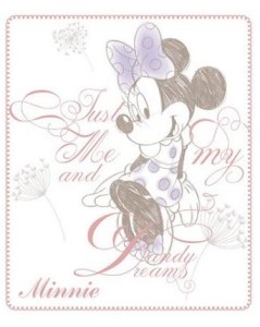 Koc dziecięcy 80x100 polarowy Minnie Myszka