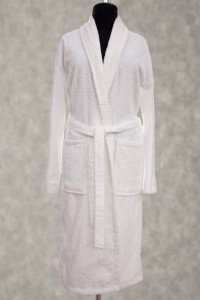 Szlafrok damski bawełniany Bella Eurofirany biały L