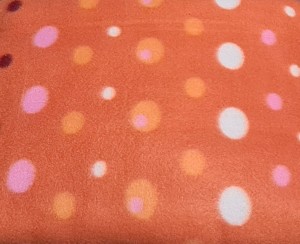 Koc polarowy 160x200 polar rudy kropki