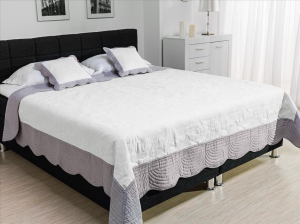 Narzuta 220x240 biała Inspiracja biel+szary RK188