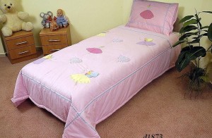 Narzuta dziecięca 170x210 z poszewką Eurofirany 1873 różowa wróżki