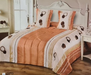 Narzuta satynowa 200x230 z poszewkami 10213 rudy