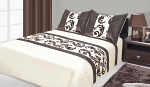 Narzuta satynowa 170x210 z poszewką Eurofirany Diana krem