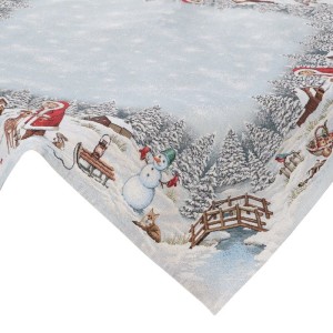 Świąteczny obrus 100x100 1154 gobelinowy Boże Narodzenie