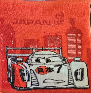 Ręcznik dziecięcy 30x30 Auta czerwony