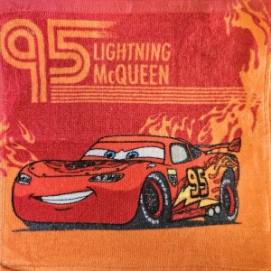 Ręcznik dziecięcy 30x30 Auta pomarańczowy