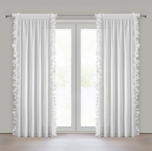 FIRANA GOTOWA GABRIELA NA TAŚMIE 140 X 270 CM BIAŁY