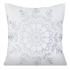 Poszewka świąteczna 45x45 EuroFirany SNOWY BIAŁY