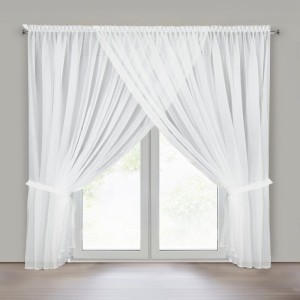 FIRANA GOTOWA CAROLINE NA TAŚMIE 400 X 250 CM BIAŁY