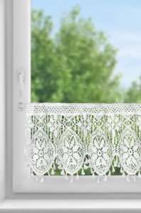 FIRANA GOTOWA MOLY NA TAŚMIE 150 X 30 CM BIAŁY
