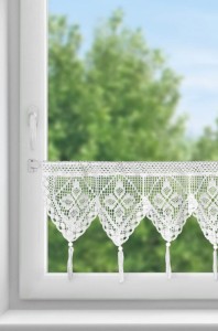 FIRANA GOTOWA MARTHA NA TAŚMIE 150 X 30 CM BIAŁY