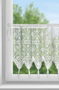 FIRANA GOTOWA MARTHA NA TAŚMIE 150 X 60 CM BIAŁY