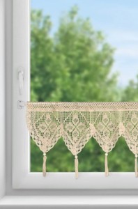 FIRANA GOTOWA MARTHA NA TAŚMIE 150 X 30 CM JASNOBEŻOWY