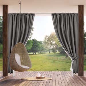 ZASŁONA GOTOWA GARDEN NA TAŚMIE 155 X 200 CM STALOWY
