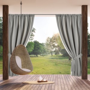 ZASŁONA GOTOWA GARDEN NA TAŚMIE 155 X 200 CM SREBRNY