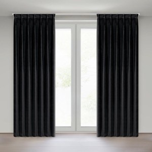 ZASŁONA GOTOWA MELANIE 80 X 270 CM CZARNY