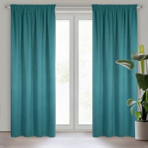 ZASŁONA GOTOWA CARLO NA TAŚMIE 130 X 300 CM CIEMNOTURKUSOWY