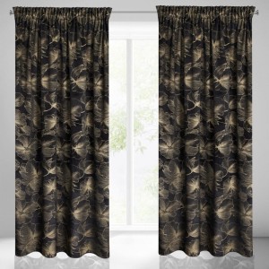 ZASŁONA GOTOWA STELLA NA TAŚMIE 140 X 300 CM CZARNY