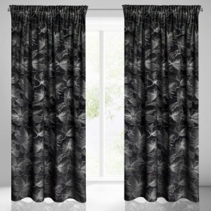 ZASŁONA GOTOWA STELLA NA TAŚMIE 140 X 300 CM CZARNY