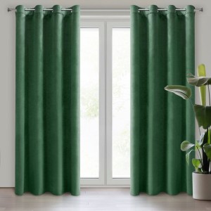 ZASŁONA GOTOWA MELANIE 215 X 250 CM CIEMNOZIELONY