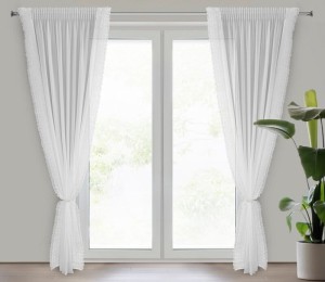 FIRANA GOTOWA LUISA NA TAŚMIE 140 X 270 CM BIAŁY