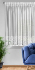 FIRANA GOTOWA AMY NA TAŚMIE 300 X 150 CM BIAŁY