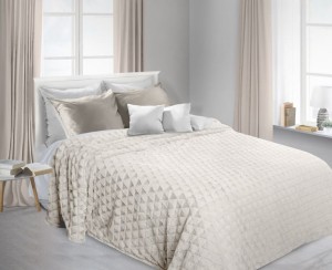 Narzuta pluszowa 170x210 EuroFirany ANDREA kremowy