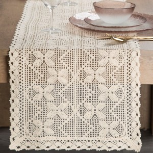 OBRUS MARTHA 40 X 180 CM JASNOBEŻOWY