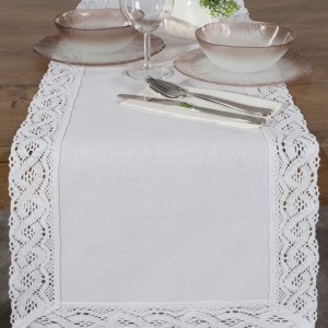 OBRUS SUSAN 40 X 140 CM BIAŁY