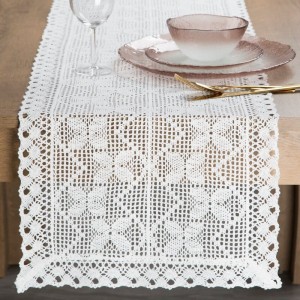 OBRUS MARTHA 40 X 180 CM BIAŁY