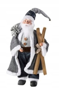 MIKOŁAJ OZDOBY CHOINKOWE EUROFIRANY 45A SREBRNY